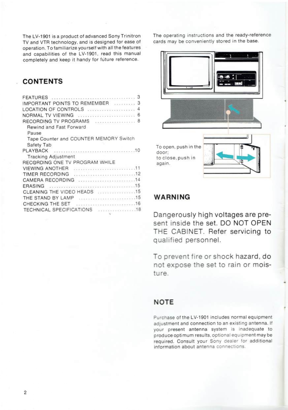 Sony Replay LV-1901 Operating Instructions (Instant Download) - Image 3