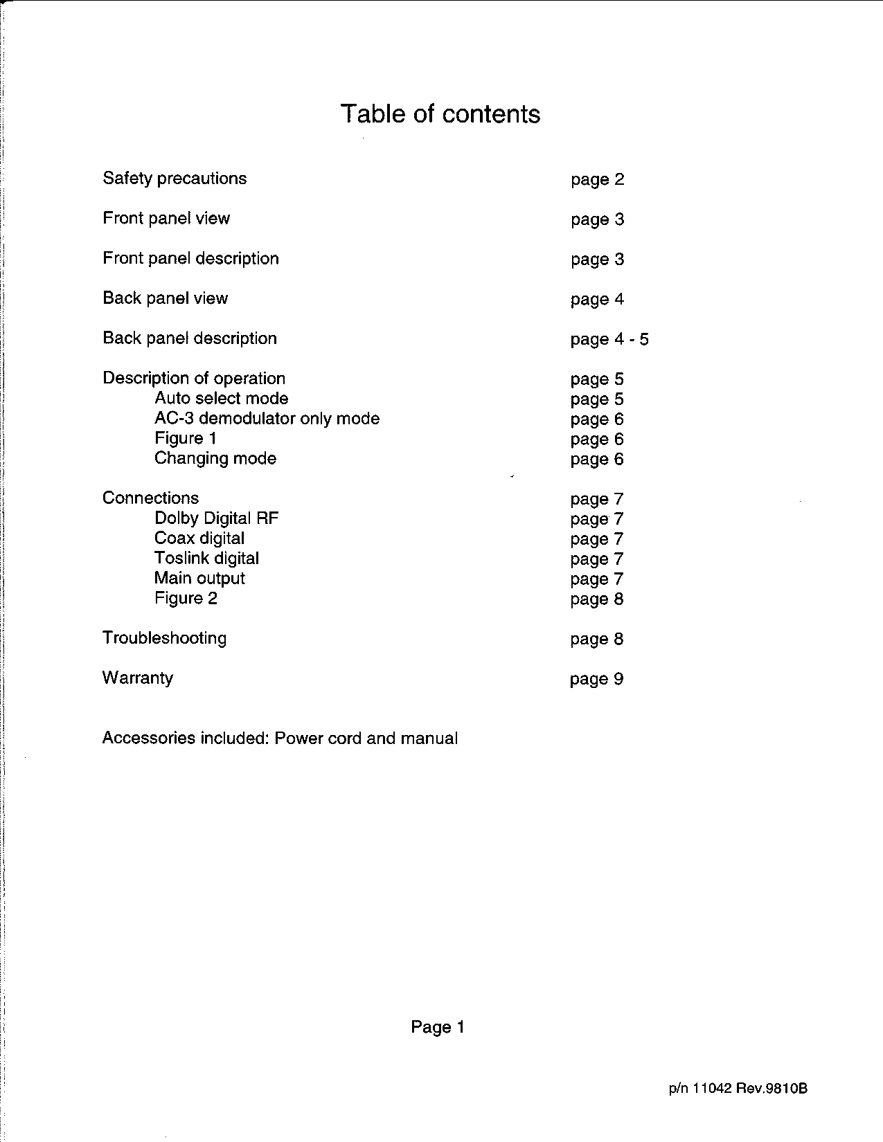 B&K Components, Ltd. DT-1 Owner's Manual (Instant Download) - Image 3