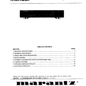 marantz 74 DP870/02B DP870 KBL, KGL, FBL, UBL Digital Processor Service Manual (Instant Download)