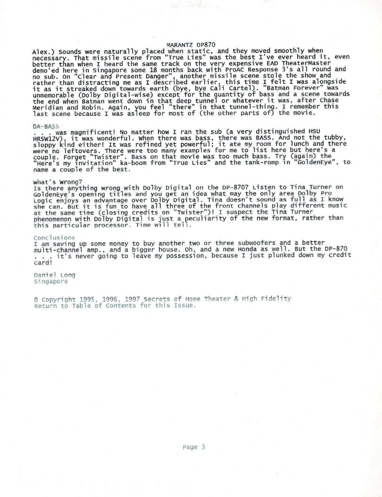 Marantz DP-870 Digital Processor Product Review (Instant Download) - Image 3