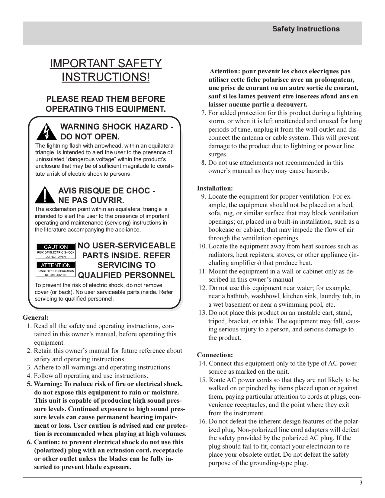 McIntosh Surround Decoder, Dolby DigitalĀ® (AC-3), DTS and THX MSD4 Owner's Manual (Instant Download) - Image 3