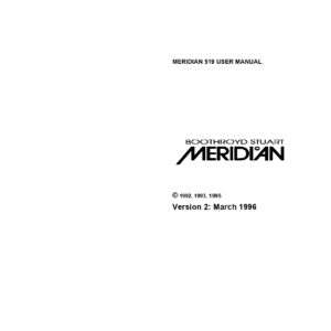 MERIDIAN 519 USER MANUAL (Instant Download)