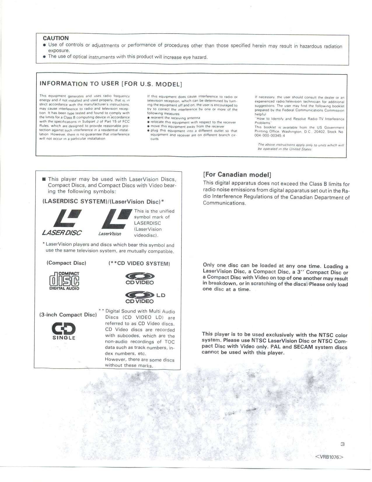 Pioneer CLD-52 Operating Instructions - Instant Download - Image 3