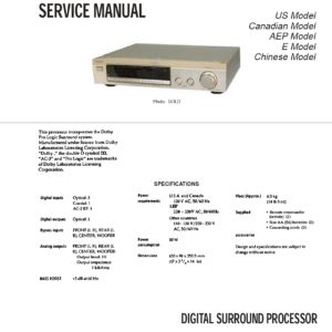 Sony SDP-EP9ES Digital Surround Processor Service Manual – Instant Download Sony SDP-EP9ES Digital Surround Processor Service Manual - Instant Download