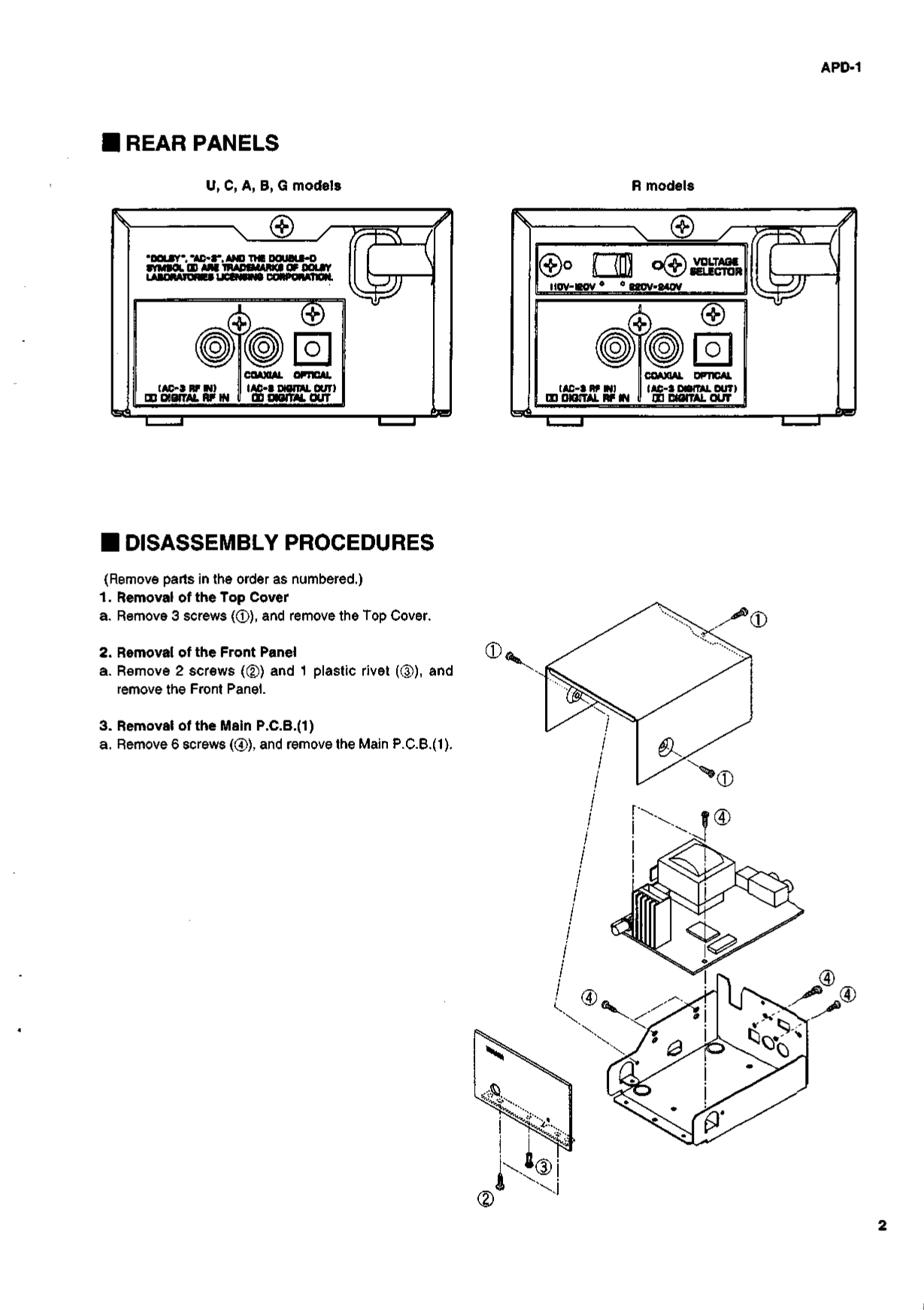 Yamaha APD-1 Dolby Digital RF Demodulator Service Manual - Instant Download - Image 3